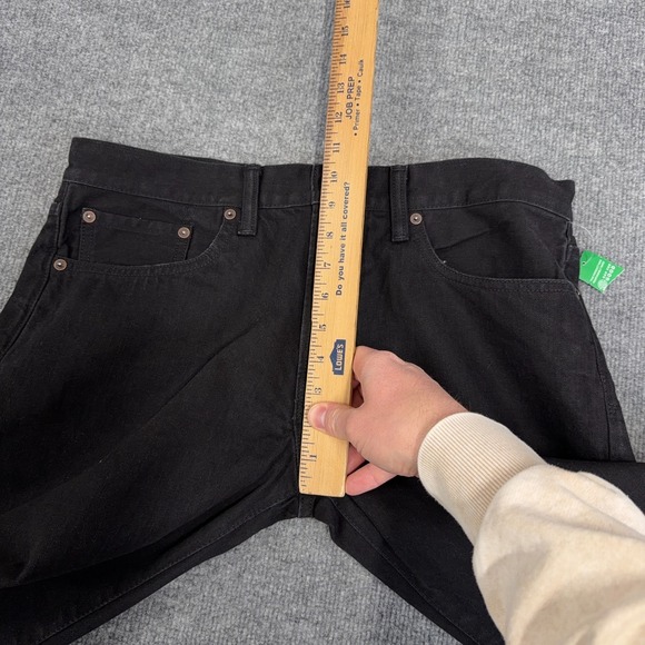 Gap Jeans Mens 33X32 Black Denim 100% Cotton Dark Wash Mid Rise Straight Leg - Picture 5 of 13